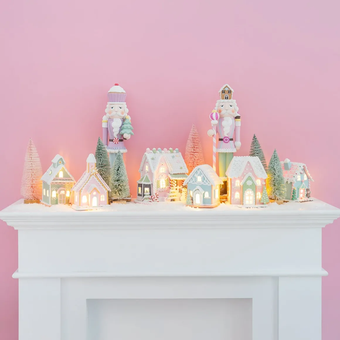 LED Lebkuchenhaus, Hellblau, Modelliermasse, 14 Cm