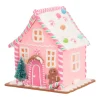 LED Lebkuchenhaus, Pastellfarben, Modelliermasse, 21 Cm