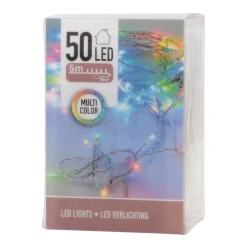 LED Lichterkette Bunt, Batterie, Innen, 50 LEDs