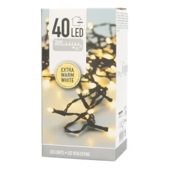 LED Lichterkette Extra Warmweiß, Innen & Außen, 40 LEDs
