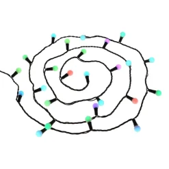 LED Lichterkette Kugeln, Bunt, Innen & Außen, 180 LEDs