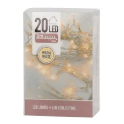 LED Lichterkette Warmweiß, Batterie, Innen, 20 LEDs