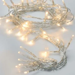 LED Lichterkette Warmweiß, Batterie, Innen, 50 LEDs