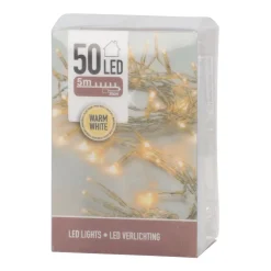 LED Lichterkette Warmweiß, Batterie, Innen, 50 LEDs