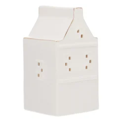 LED Lichthaus „Grachtenhaus“, Weiß, Porzellan, 17 Cm