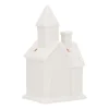 LED Lichthaus Kirche, Weiß, Porzellan, 21 Cm