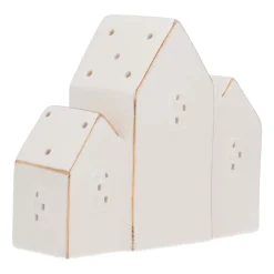 LED Lichthaus-Reihe, Weiß, Porzellan, 16 Cm