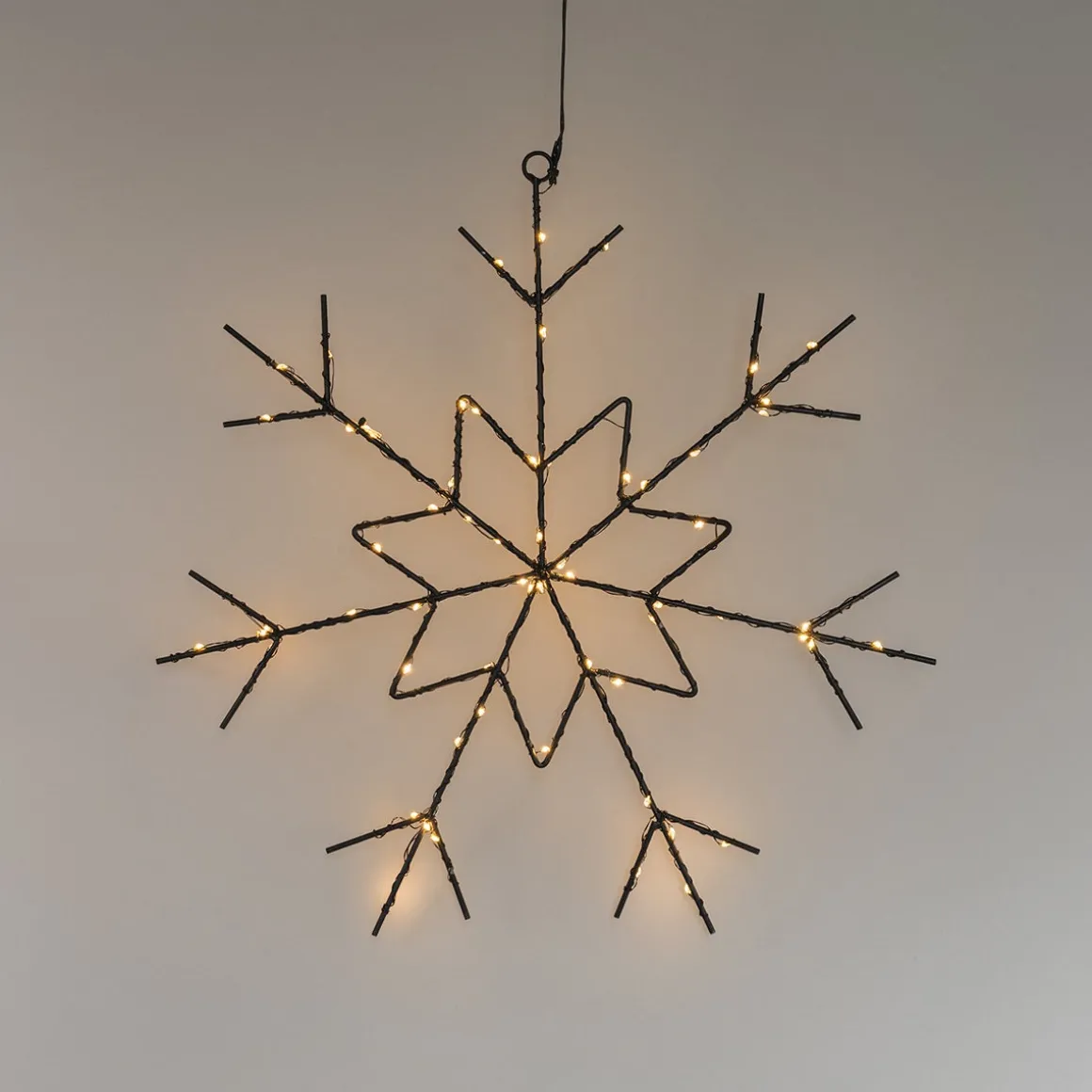 LED Schneeflocke, Warm-weiß, Innen & Außen, 40 Cm