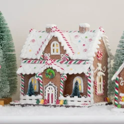 LED Süßigkeitenhaus, Braun, Modelliermasse, 21 Cm