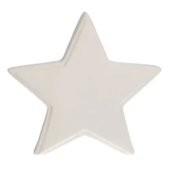 LED Stern, Weiß, Porzellan, 20 Cm