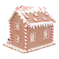 LED Zuckerstangenhaus, Braun, Modelliermasse, 21 Cm