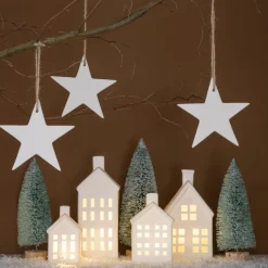 LED-Lichthaus, Weiß, Porzellan, 11 Cm