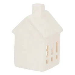 LED-Lichthaus, Weiß, Porzellan, 11 Cm