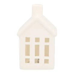 LED-Lichthaus, Weiß, Porzellan, 11 Cm