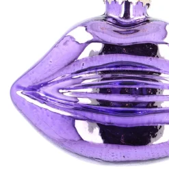 Lila Glas-Weihnachtsschmuck Lippen