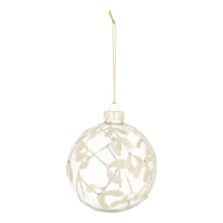 Luftige Transparente Weihnachtskugel Mit Handbemaltem Motiv