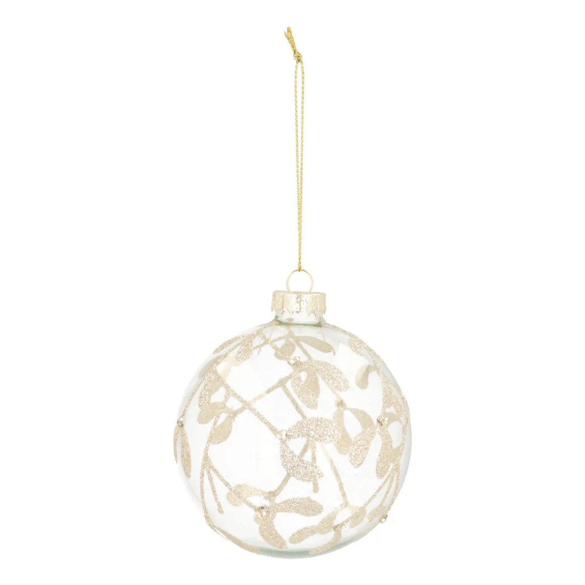 Luftige Transparente Weihnachtskugel Mit Handbemaltem Motiv