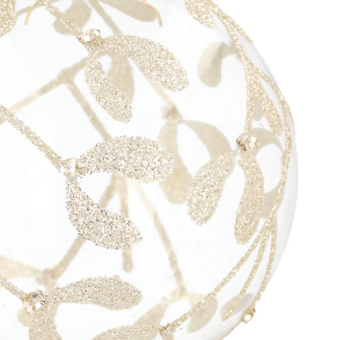 Luftige Transparente Weihnachtskugel Mit Handbemaltem Motiv