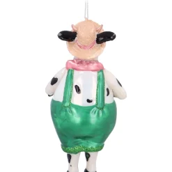 Lustige Kuh Mit Latzhose Als Weihnachtsanhänger