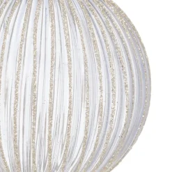 Luxuriöse Weihnachtsbaumkugel Taupe Mit Lampion-Relief