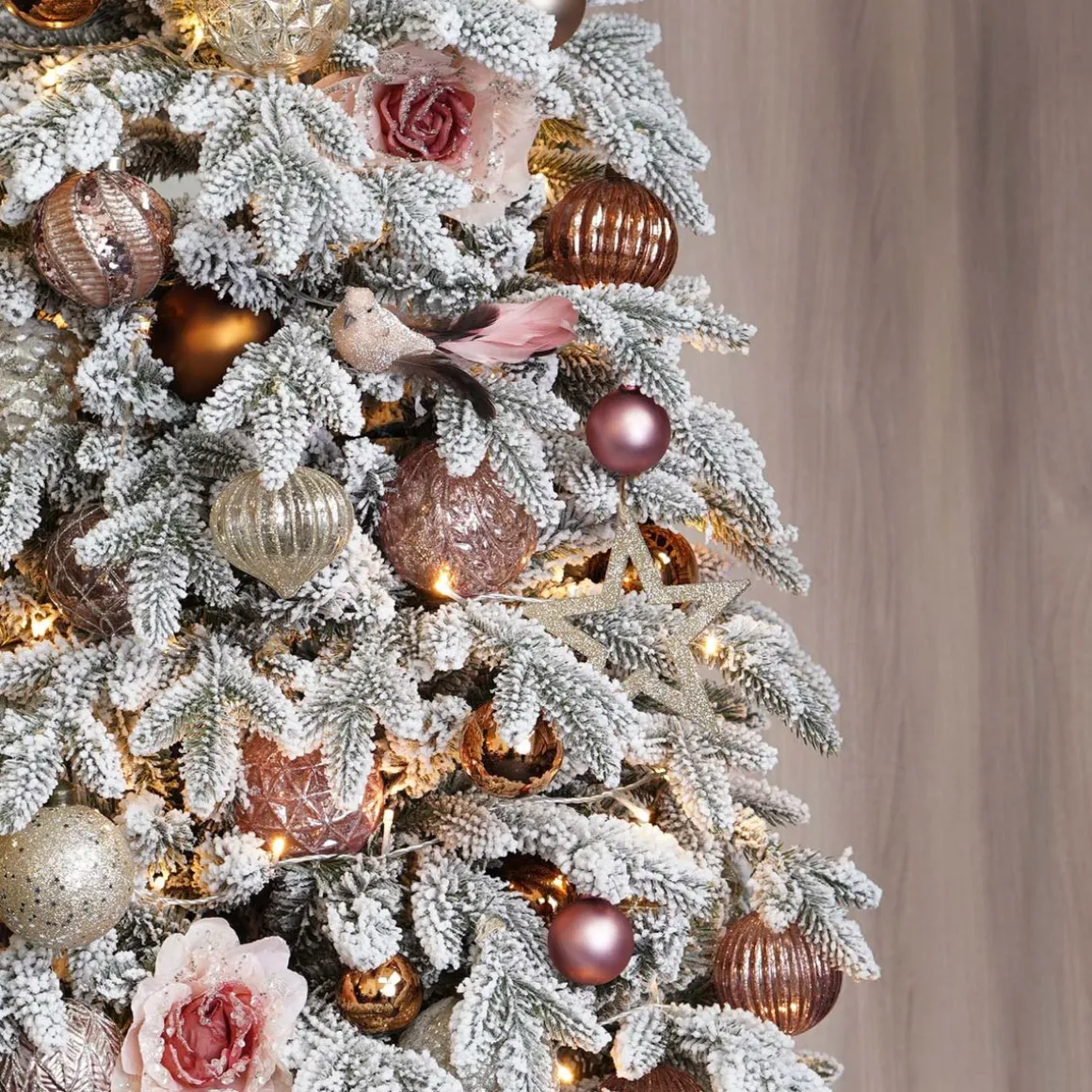 Luxuriöse Weihnachtskugel Krakelee Gemustert, Rosa, Glas, 10 Cm