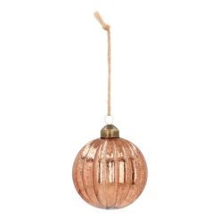 Luxuriöse Weihnachtskugel Lampion Krakelee, Kupfer, Glas, 8 Cm
