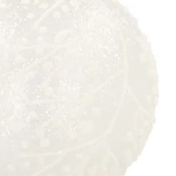 Luxuriöse Weihnachtskugel Zweige, Milchweiß, Glas, 8 Cm