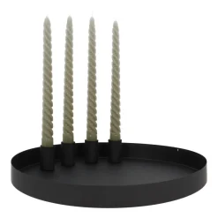 Magnet Adventskranz, Schwarz, Metall, 30 Cm