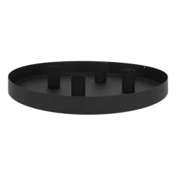 Magnet Adventskranz, Schwarz, Metall, 30 Cm