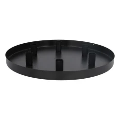 Magnet Adventskranz, Schwarz, Metall, 40 Cm