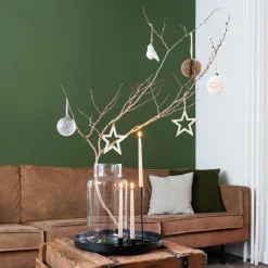 Magnet Adventskranz, Schwarz, Metall, 40 Cm