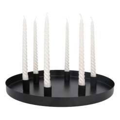 Magnet Adventskranz, Schwarz, Metall, 40 Cm