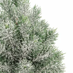 Mini Weihnachtsbaum Mit Schnee & Jutefuß, 24 Cm