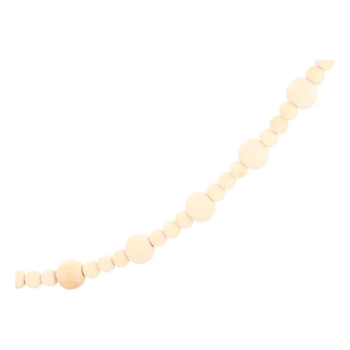 Minimalistische Holzgirlande, Natur, 160 Cm