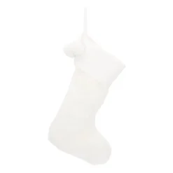 Nikolausstrumpf Weiß, Stoff, 45 Cm