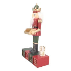 Nussknacker Adventskalender Mit LED-Beleuchtung, Polyresin, 35 Cm