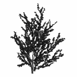 Paillettenzweig, Schwarz, Kunststoff, 43 Cm