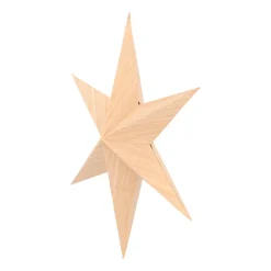 Papier-Weihnachtsstern Mit Realistischer Holzmaserung