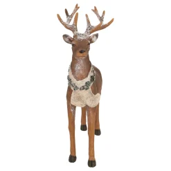 Polyresin-Hirschfigur Mit Schal