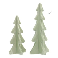 Porzellan-Tannenbaum Im 3D-Format, Hellgrün, 28 Cm