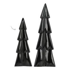 Porzellan-Tannenbaum Im 3D-Format, Schwarz, 22 Cm