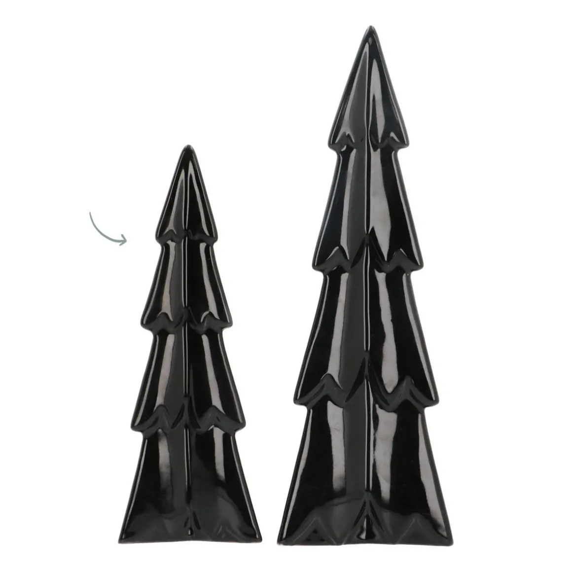 Porzellan-Tannenbaum Im 3D-Format, Schwarz, 22 Cm