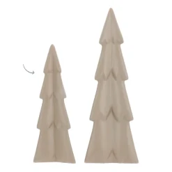Porzellan-Tannenbaum Im 3D-Format, Taupe, 22 Cm