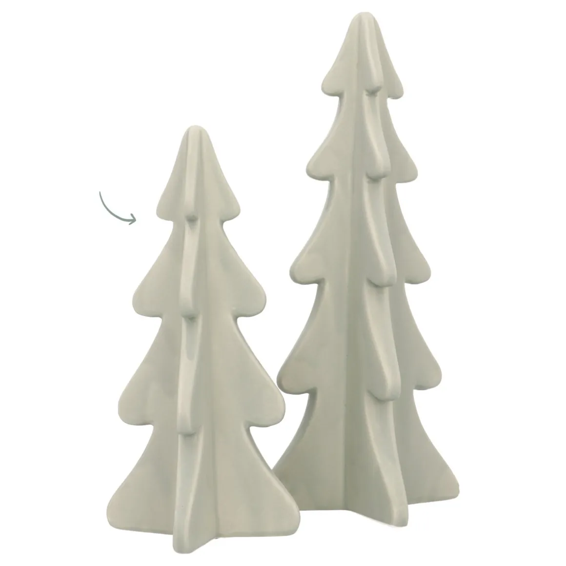 Porzellan-Weihnachtsbäumchen In Cottage Green