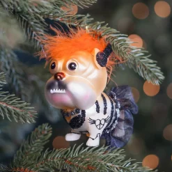Punk Bulldogge Weihnachtsanhänger Für Einen 