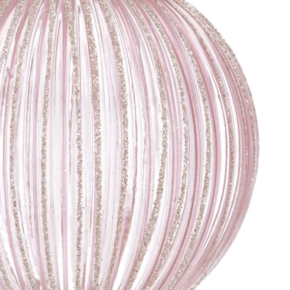 Romantische Hellrosa Weihnachtskugel Mit Durchblick