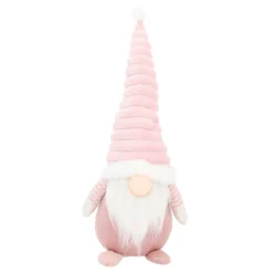 Rosa Gnom Mit Beleuchteter Mütze Und Fröhlichem Outfit