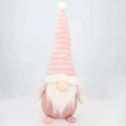 Rosa Gnom Mit Beleuchteter Mütze Und Fröhlichem Outfit