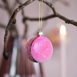 Rosa Macaron-Weihnachtsschmuck