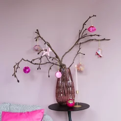 Rosa Mundförmiger Glasanhänger